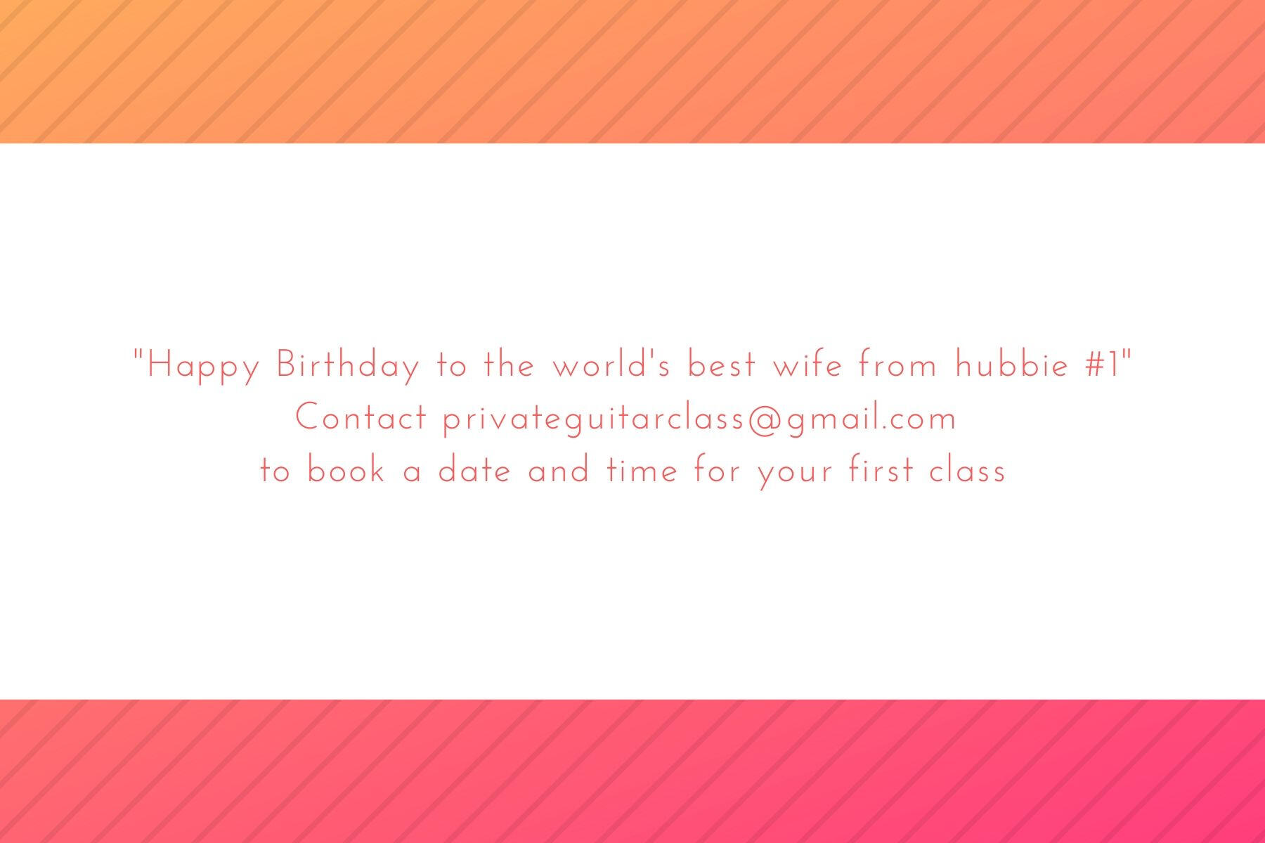 Guitar Gift Voucher Guitar Gift Voucher